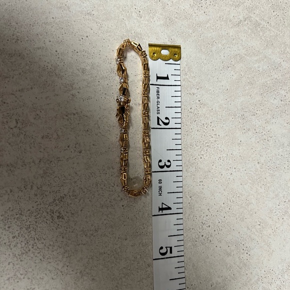 Gold bracelet with faux diamonds - Picture 5 of 5